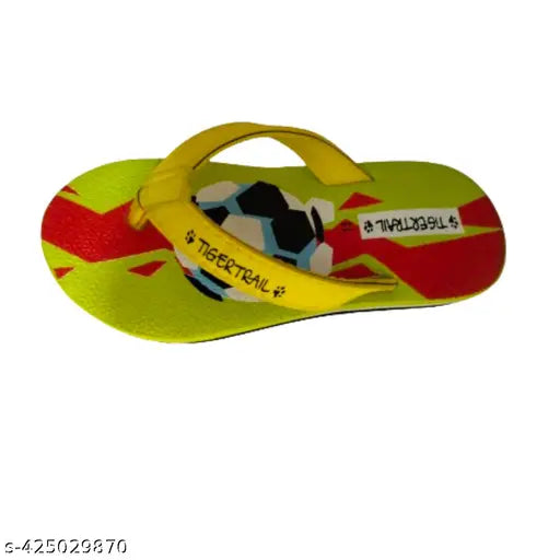 Yellow EVA cartoon character football kid slipper for unisex play