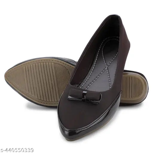 Soft PU memory foam belly mules for women, extra lightweight and comfortable with lace-up detail in solid style, available in sizes IND-4 to IND-8. (82 characters)