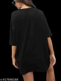Woman in black t-shirt