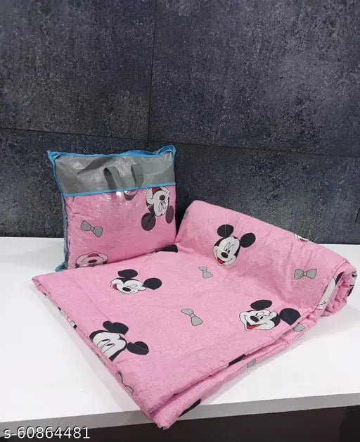 Single cotton comforter set, cozy warm super fine glace cotton design for teens single bed (60x90), attractive designing, 1400 grams, made in India