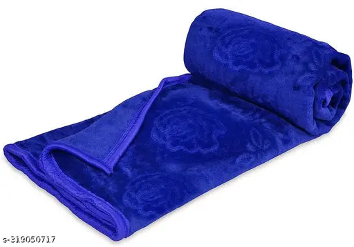Double mink-style microfiber net floral blanket for heavy winter, pack of 1 (86 x 90 inches)