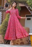 Rayon party wear kurta for women, three-quarter sleeves, printed combo. Sequinned and floral design, India