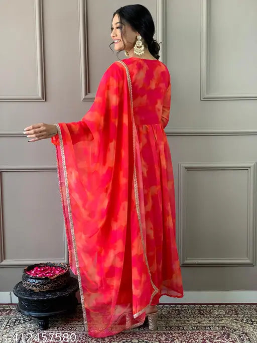 Women Alia Cut Printed Kurta with Dupatta | Kurta for Women | Alia Cut Kurta |