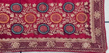 Royal blue sari with intricate floral embroidery designs