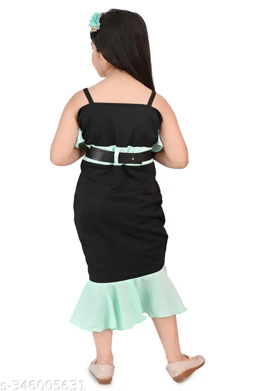 Cotton mermaid bodycon dress, sequin with lining, perfect for parties and celebrations (1-11 years)