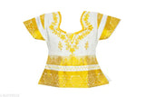Golden Applique lehenga choli set for toddlers, Art Silk, traditional Kerala Pattu Pavadai with waist belt