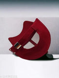 Maroon cotton traditional cap, name "Classy Men" pack-1, classic men's headwear on model