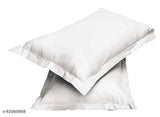 HRUDAYA HOME PRODUCT SOLID PLAIN DOUBLE BEDSHEET WITH 2 PILLOW COVER SIZE 90X100 (white )