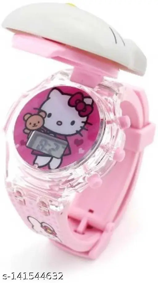 Hello Kitty face light up watch with music feature