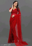 Fancy Rasal Net Saree, single piece in free size (5.5m saree, 0.8m blouse), Indian self-design net pattern