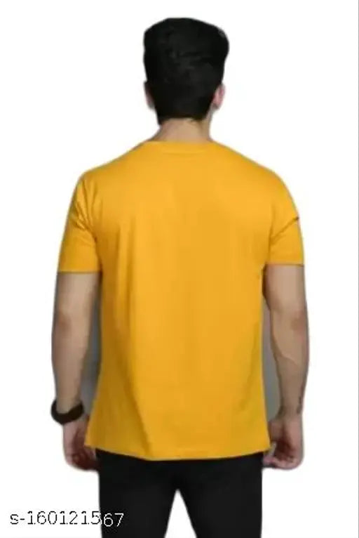 Cotton blend, trendy men's t-shirt by Larry & Eva, printed design, short sleeves, S size (36in x 25.5in), comfortable & glamorous