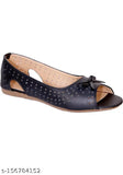 Synthetic leather ethnic sandals, Latest Collection ComfortaColoble Bellies for Women & Girls in black