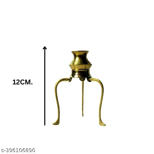 Brass Pooja plate thali with Trishul, Shivling stand and Abhishek lota kalash brass - Indian decorative religious set for home shrines
