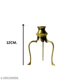 Brass Pooja plate thali with Trishul, Shivling stand and Abhishek lota kalash brass - Indian decorative religious set for home shrines