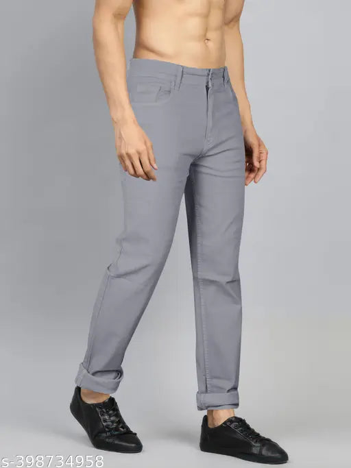 Black cotton blend men's jeans, regular fit - size 28/28in-42in-34in, India origin