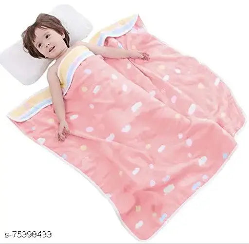 PinkCloud 110 cm Baby Swaddle Blankets, 6-layer muslin, 100% cotton