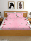 Pure cotton floral double bed sheets pack of 1 with 2 pillow covers - ideal for summer, superfine quality