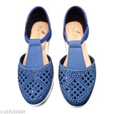 Sky blue synthetic ballerinas for women, embellished and slip-on design for everyday wear