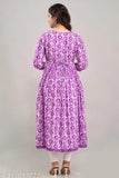 Purple Rayon long kurta for women
