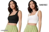 Cotton sleeveless solid combo women's tops, size S-XL, ideal for party wear and casual occasions, Indian origin