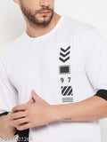 Austiz men's funky cotton blend t-shirt, short sleeves, printed design, size S - casual fashion attire