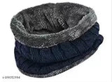 Woolen neck with fur inside, warm and soft for men and women, perfect for cold winters