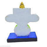 Exquisite ceramic Lord Jagannath car dashboard decor, Indian god idol (7cm x 8cm x 5cm)