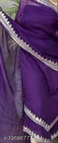 Purple Georgette embroidered Jamun 5 kurta set with dupatta and bottom, sleeveless Indian festive partywear for XS-XXL sizes