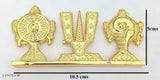 Shank chakra tilak, religious collectible, brass figurine, size 10cm x 5cm