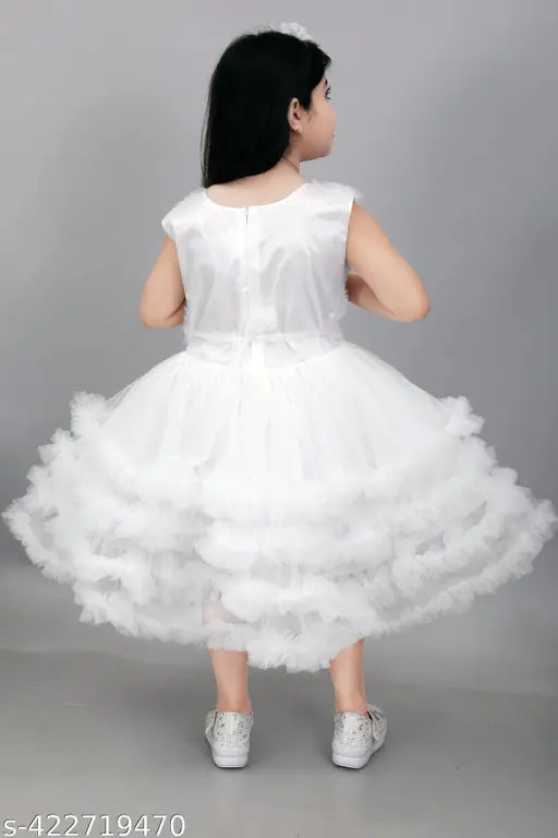 White lace children's dresses for girls