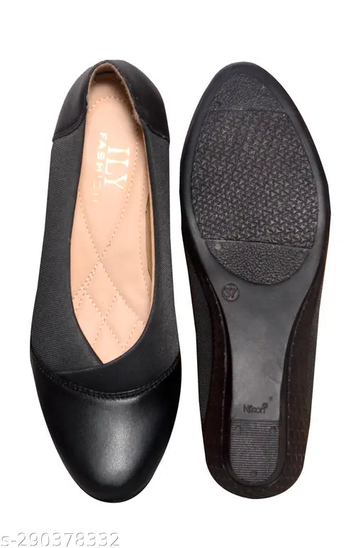 Synthetic leather slip-on ballerinas - ILY FASHION women's comfortable flat shoes for any occasion