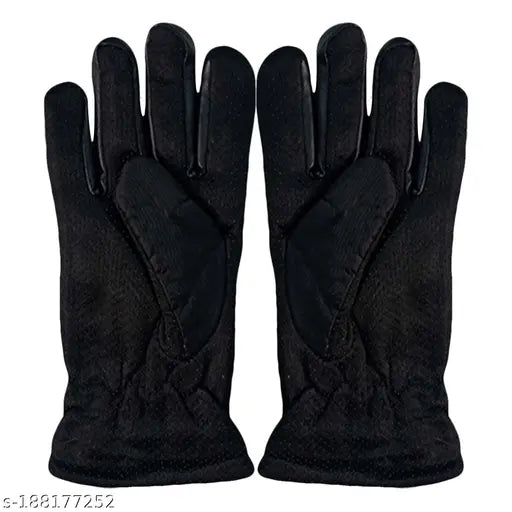 Aakarshini winter comfort combo set: Woolen cozy ankle socks, cap, and gloves - solid color for men and women in cold weather