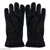 Aakarshini winter comfort combo set: Woolen cozy ankle socks, cap, and gloves - solid color for men and women in cold weather