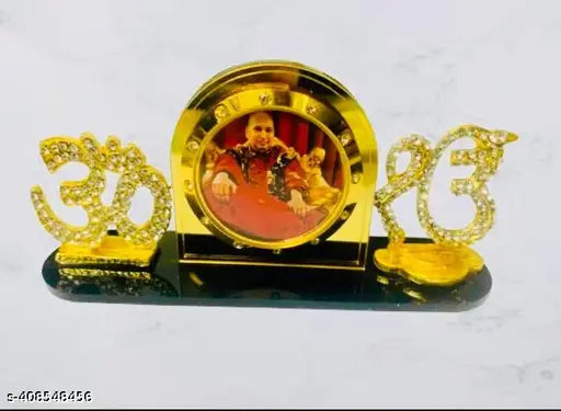 Indian Guruji Swaroop Rhinestone Idol for gifting, home & office decor or car dashboard (Pack of 1)