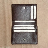 PU leather, 5-compartment, solid-colored Casule card wallet. Free size wallet on display