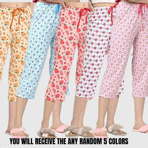 Women's cotton capri pants bottom wear