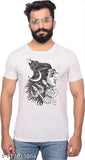 Red polyester t-shirt featuring 'Shiv Ji' print, Indian apparel