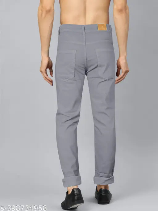 Black cotton blend regular fit jeans for men, solid black style - size 28, length 42 inches, waist 28 inches, hip 34 inches, made in India