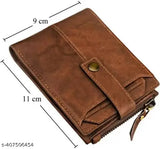 Genuine leather RFID wallet, 15 card slots, premium brown texture