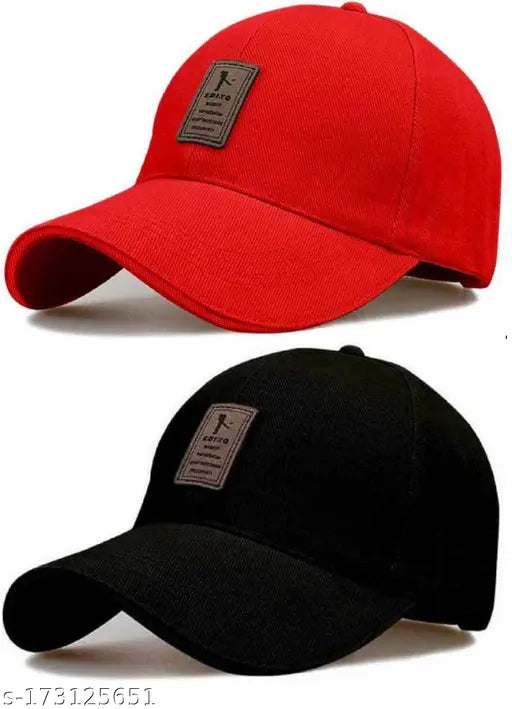 Adjustable cotton Edixo cap (Orange and Black) for men and boys, classic fit with brand logo on onesize cap