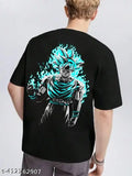 Trendy men's oversized cotton-blend t-shirt with printed design, short sleeves and available in sizes S-XXL
