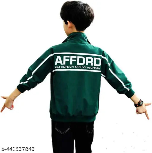 Kids Boys printed polyester winter jacket with long sleeves and mesh inserts, ethnic design, size 2-3 years (chest size 32, length size 18, waist size 29)