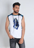 Shiv har har polycotton sleeveless tee, printed net design, perfect weekend wear, India origin