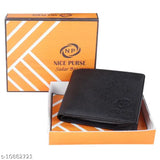 Faux leather men's wallet, solid net design, free size from India