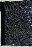 Black velvet fabric with star constellation pattern