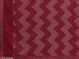 Women's saree with lace fabric, maroon color, long length
