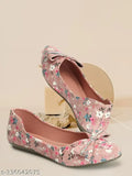 PU printed bellinas for women, elegant and quality nx footwear with closed back, comfortable sole