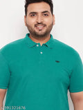 Plus size cotton blend golf t-shirt for men, short sleeves with printed design and logo on chest. Available in XXXL, 4XL, 5XL