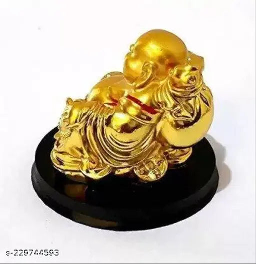 Multicolor polyresin Feng Shui Lucky Laughing Buddha showpiece, 10cm x 10cm x 10cm, brings joy, wellbeing, and prosperity to homes and offices