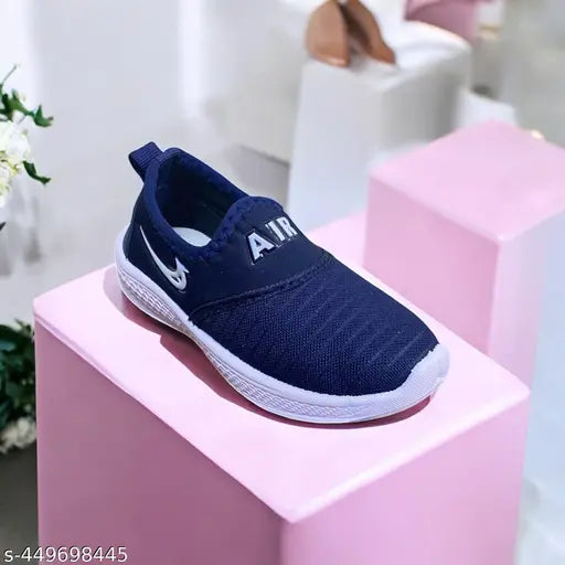 Navy blue casual slip-on sneakers for boys